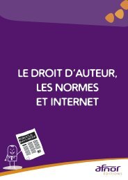 LE DROIT D'AUTEUR, LES NORMES ET INTERNET - Afnor
