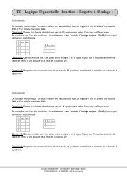 TD - Logique SÃ©quentielle - fonction Â« Registre Ã  dÃ©calage Â»