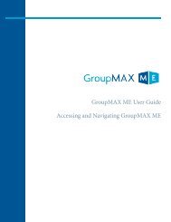 GroupMAX ME User Guide Accessing and Navigating ... - Passkey