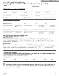 Occupant Application - Greystone Properties