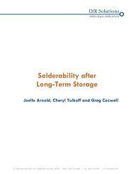 Solderability after Long-Term Storage - DfR Solutions