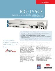 RICi-155GE: Gigabit Ethernet over STM-1/OC-3 Converter ... - comtec