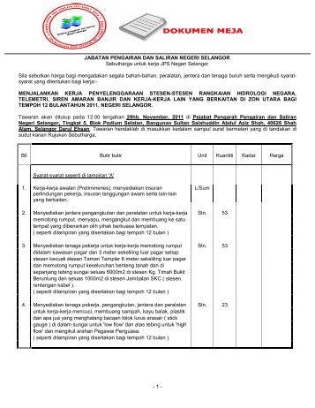 Fail Tender - Sistem Tender Dokumen dan Sebutharga - Selangor