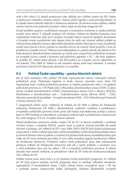 ÄeskÃ¡ politika v EvropskÃ© unii - Euroskop.cz