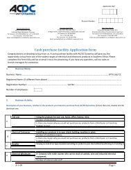 Cash purchase facility Application form - ACDC Dynamics