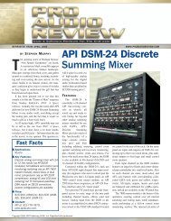 API DSM-24 Discrete Summing Mixer - Mastering Mansion