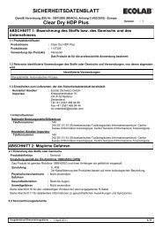 SICHERHEITSDATENBLATT Clear Dry HDP Plus