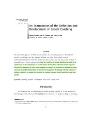 An Examination of the Definition and Development of Expert Coaching