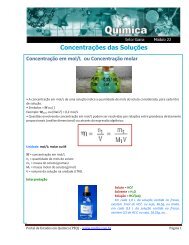 ConcentraÃ§Ã£o (mol/L) - Portal de Estudos em QuÃ­mica