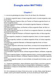 Ãvangile selon MATTHIEU Chapitre 1 - Laurent Remise