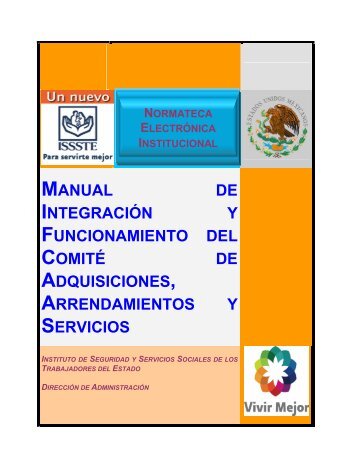 MANUAL DE INTEGRACIÓN Y FUNCIONAMIENTO DEL COMITÉ ...