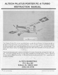 ALTECH PILATUS PORTER PC-6 TURBO INSTRUCTION MANUAL - RC Universe