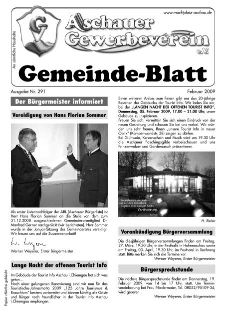 Gemeinde-Blatt - Gewerbeverein Aschau