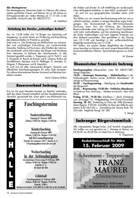 Gemeinde-Blatt - Gewerbeverein Aschau