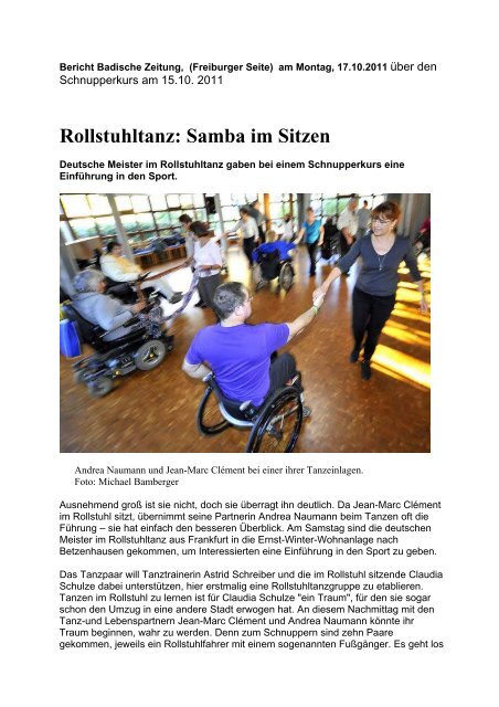 Bericht Badische Zeitung am Montag, 17 - Freiburg für Alle