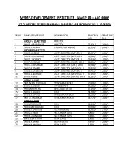 Pay Details of Employees - MSME-DI Nagpur