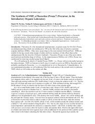 The Synthesis of NMP, a Fluoxetine (Prozac ) Precursor - URI ...