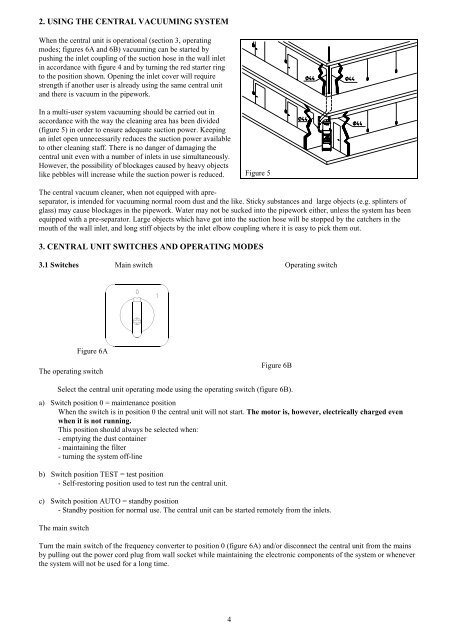 Manta APC 3 -central vacuum cleaner instructions for ... - Allaway Oy