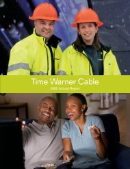 2009 Annual Report (PDF 1.70 MB) - Time Warner Cable