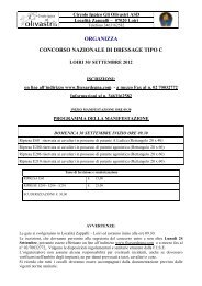 organizza concorso nazionale di dressage tipo c - FISE Comitato ...