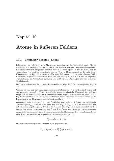 Experimentalphysik III (Atomphysik)