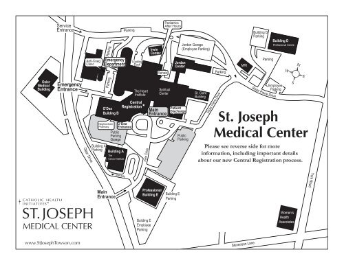 SJMC campus map with directions.indd - St. Joseph Medical Center