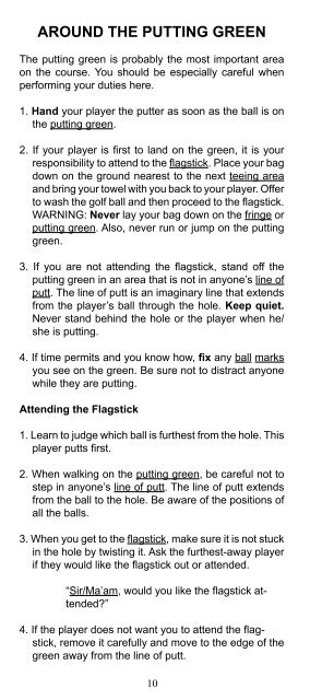 Caddie Manual - Western Golf Association