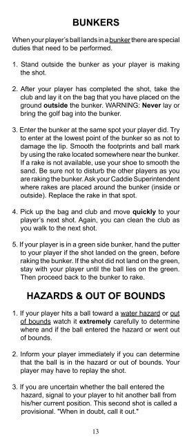 Caddie Manual - Western Golf Association