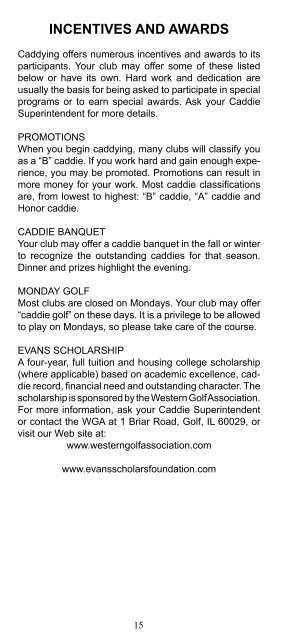 Caddie Manual - Western Golf Association