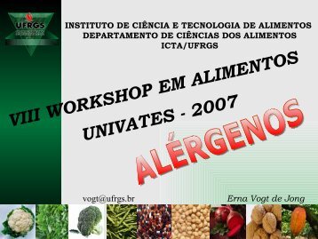 alergia alimentar - Univates