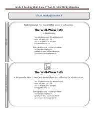 Grade 3 Reading STAAR and STAAR-M Fall 2012 by Objective