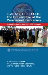 The Critical Role of the Permanent Secretary - Public Policy Forum