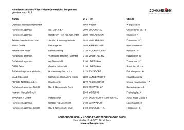Händlerverzeichnis Wien - Lohberger Heiz- und Kochgeräte ...