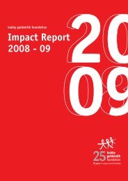 Impact Report - The Bobby Goldsmith Foundation