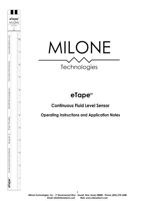 eTape Liquid Level Sensor App note - Adafruit