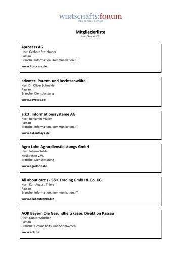 Steuerdatei Mitgliederliste DRUCK