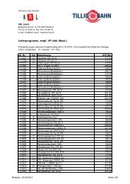 Tillig Verkaufspreisliste 2013 - auf kml-log