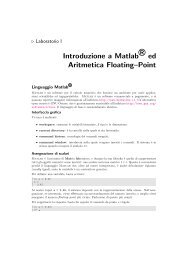 Introduzione a Matlab ed Aritmetica FloatingÃ¢Â€Â“Point