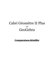 Cabri Géomètre II Plus GeoGebra - Département de mathématiques ...