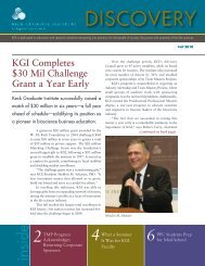 Discovery Newsletter: Fall 2010 - Keck Graduate Institute