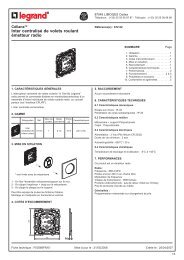 fiche produit inter centralise 67262 legrand