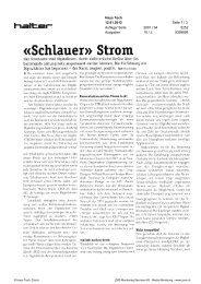Schlauer Strom (pdf) - Halter Unternehmungen