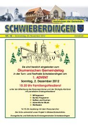 Amtsblatt - Gemeinde Schwieberdingen