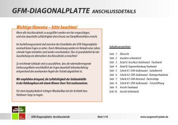 GFM-Diagonalplatte Anschlussdetails