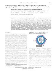 Equilibrium Distribution of Permeants in Polyelectrolyte ...