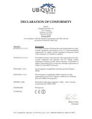 DECLARATION OF CONFORMITY - Ubiquiti Networks