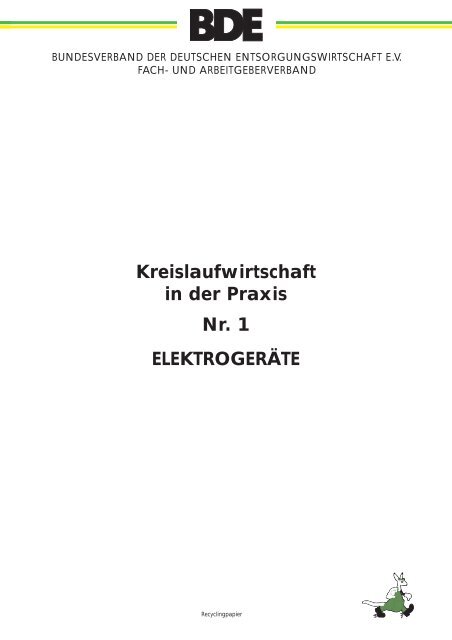 BDE Kreislaufwirtschaft Nr. 1