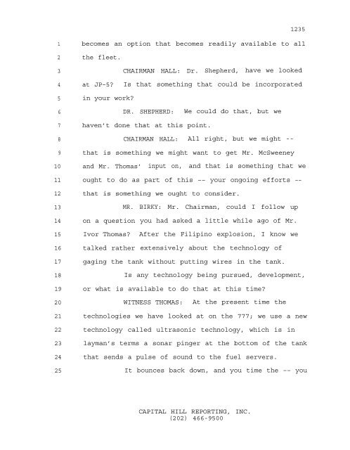 Transcript of Hearing 12/12/97 - TWA Flight 800 Investigation