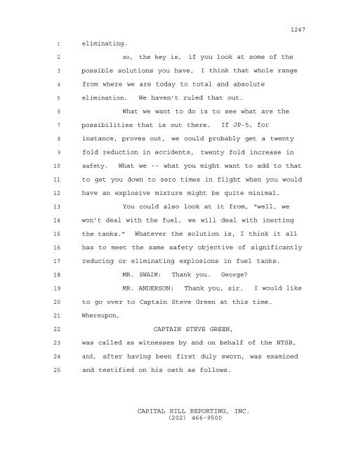 Transcript of Hearing 12/12/97 - TWA Flight 800 Investigation