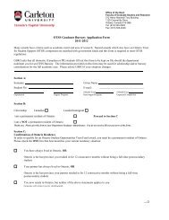 OTTS Form - Carleton University